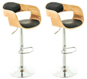 Set van 2 barkrukken Kingston kunstleer natura/zwart natura/schwarz