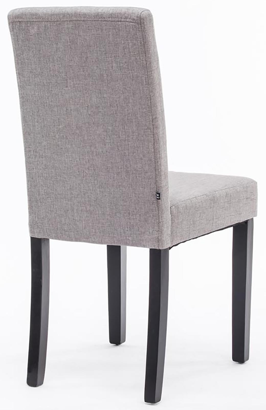 Set van 2 Eetkamerstoelen Ina Stof licht grijs,zwart hellgrau