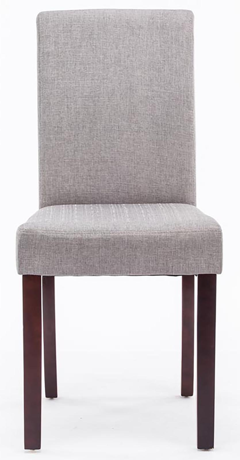 Set van 2 Eetkamerstoelen Ina Stof licht grijs,cappuccino hellgrau