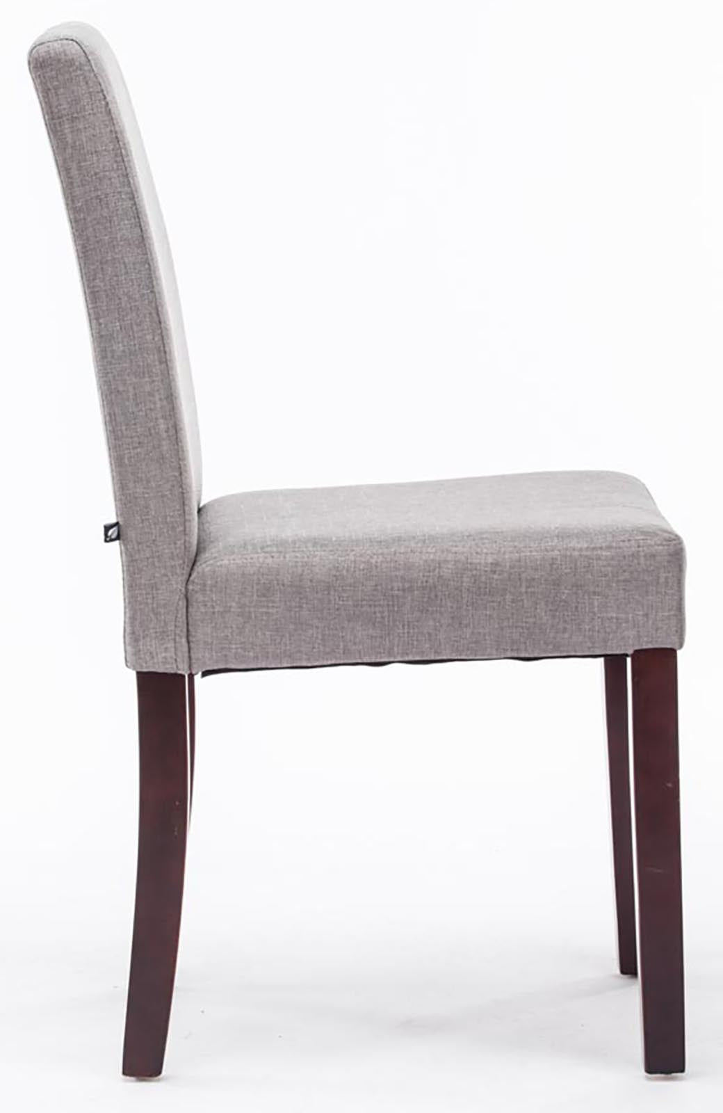 Set van 2 Eetkamerstoelen Ina Stof licht grijs,cappuccino hellgrau