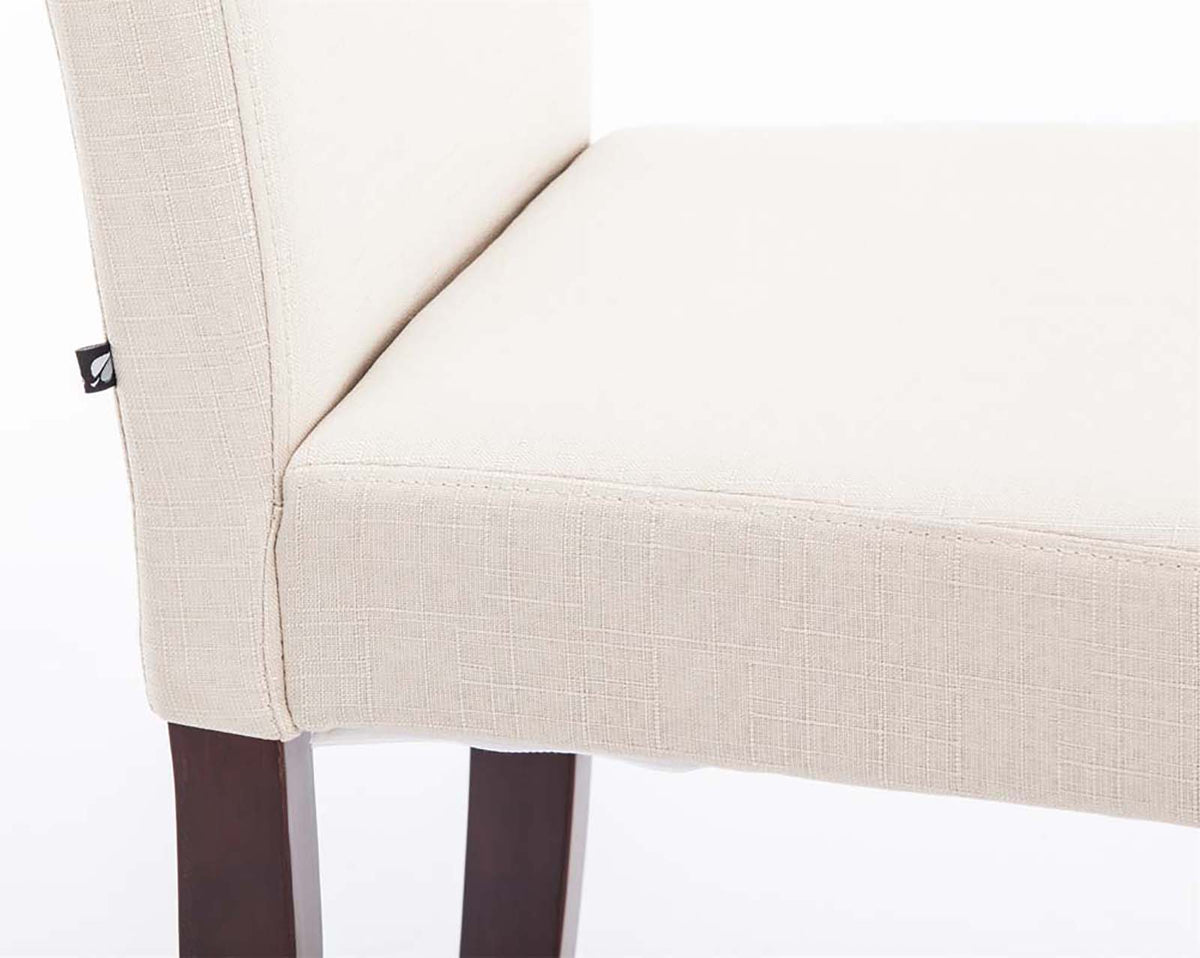 Set van 2 Eetkamerstoelen Ina Stof creme,cappuccino creme