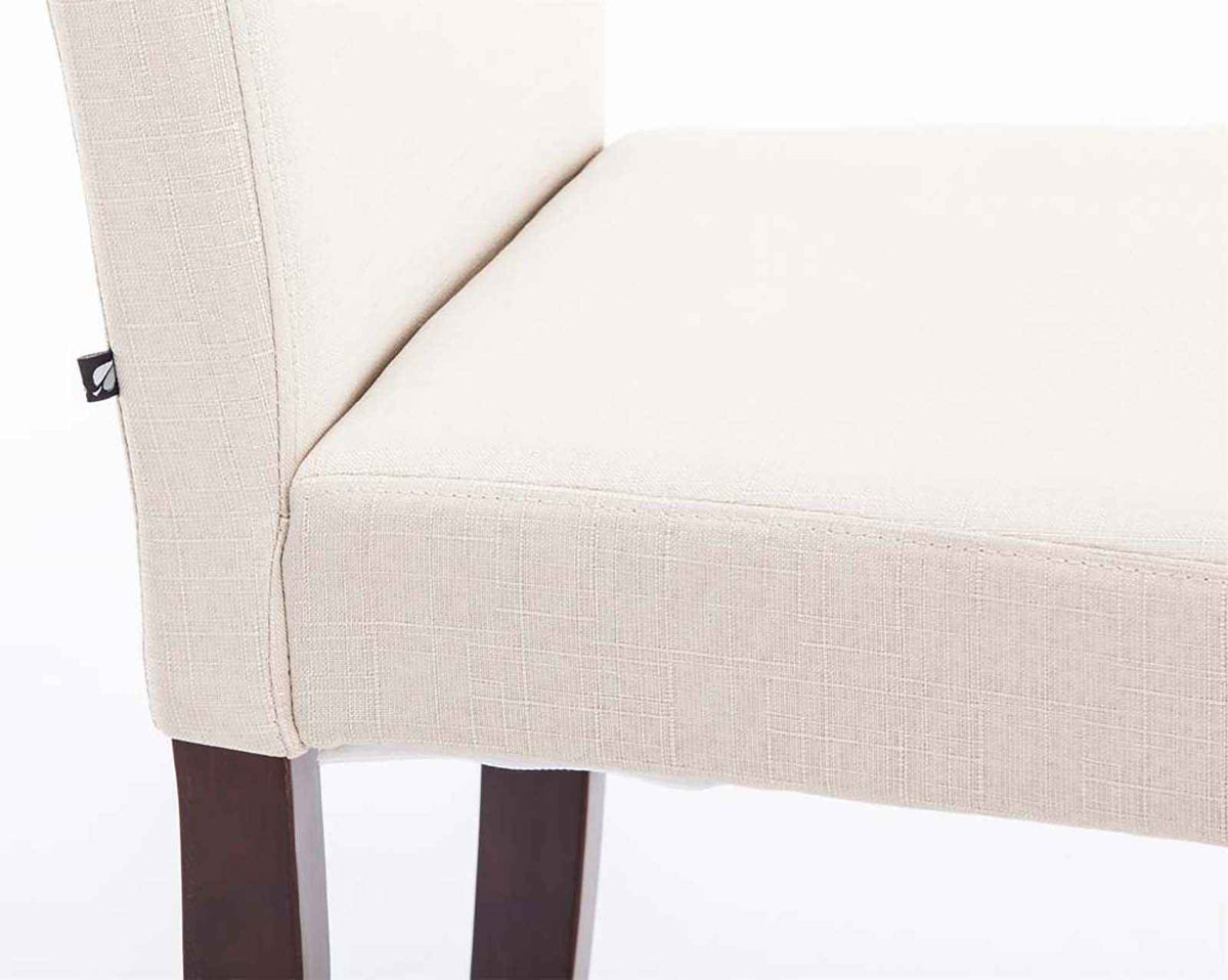 Set van 2 Eetkamerstoelen Ina Stof creme,cappuccino creme