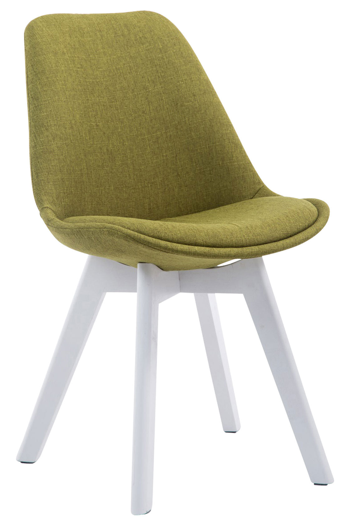 Set van 4 eetkamerstoelen Borneo V2 Stof groen,wit grün