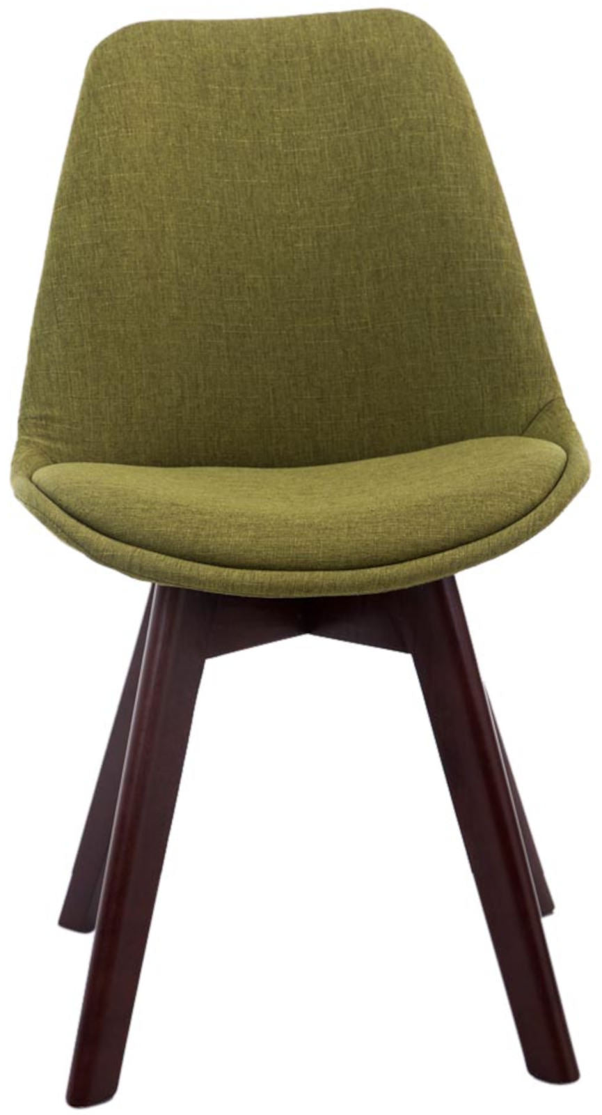 Set van 4 eetkamerstoelen Borneo V2 Stof groen,walnoot grün