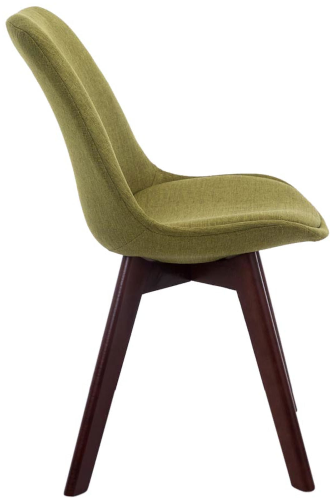 Set van 4 eetkamerstoelen Borneo V2 Stof groen,walnoot grün