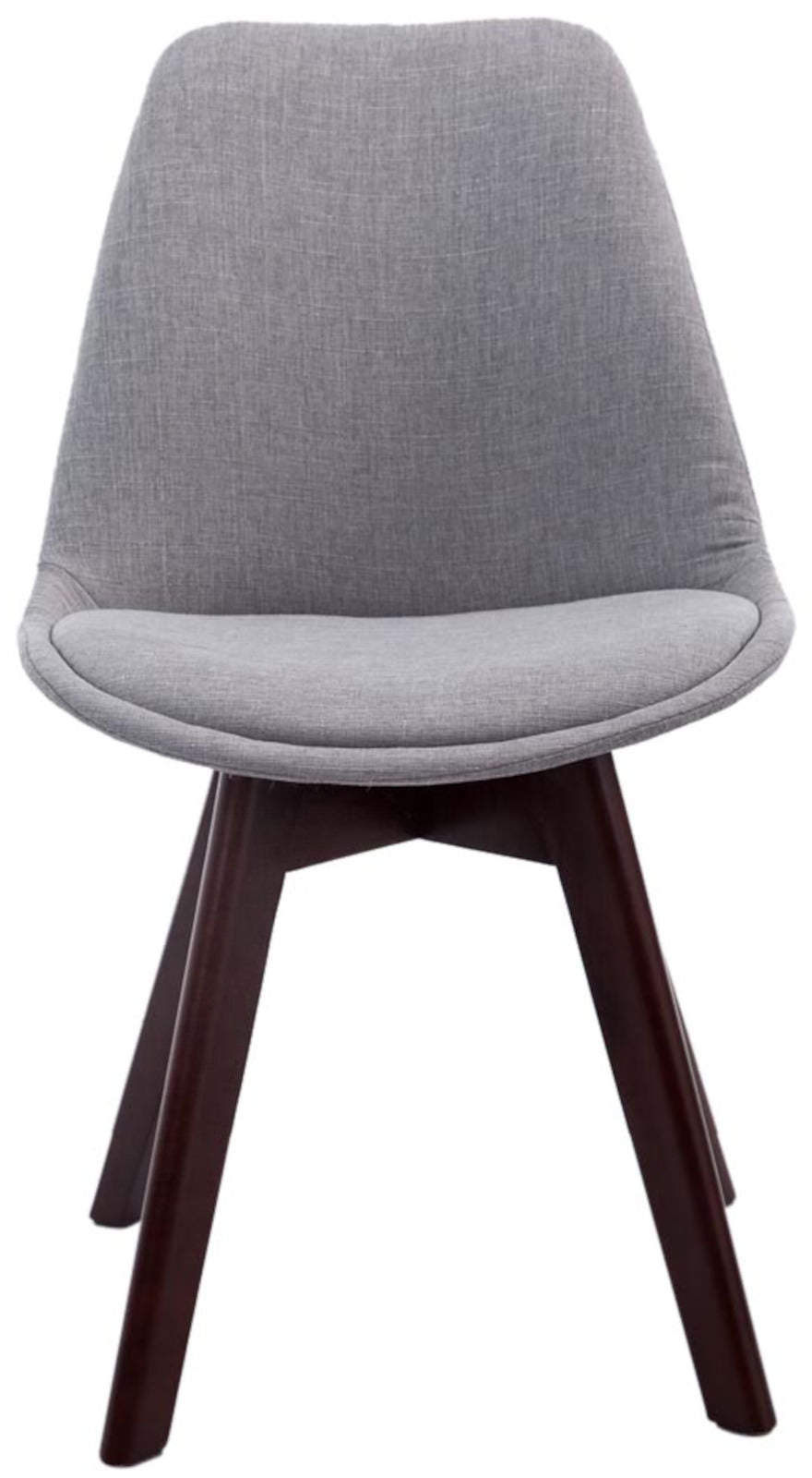 Set van 4 eetkamerstoelen Borneo V2 Stof grijs,walnoot grau