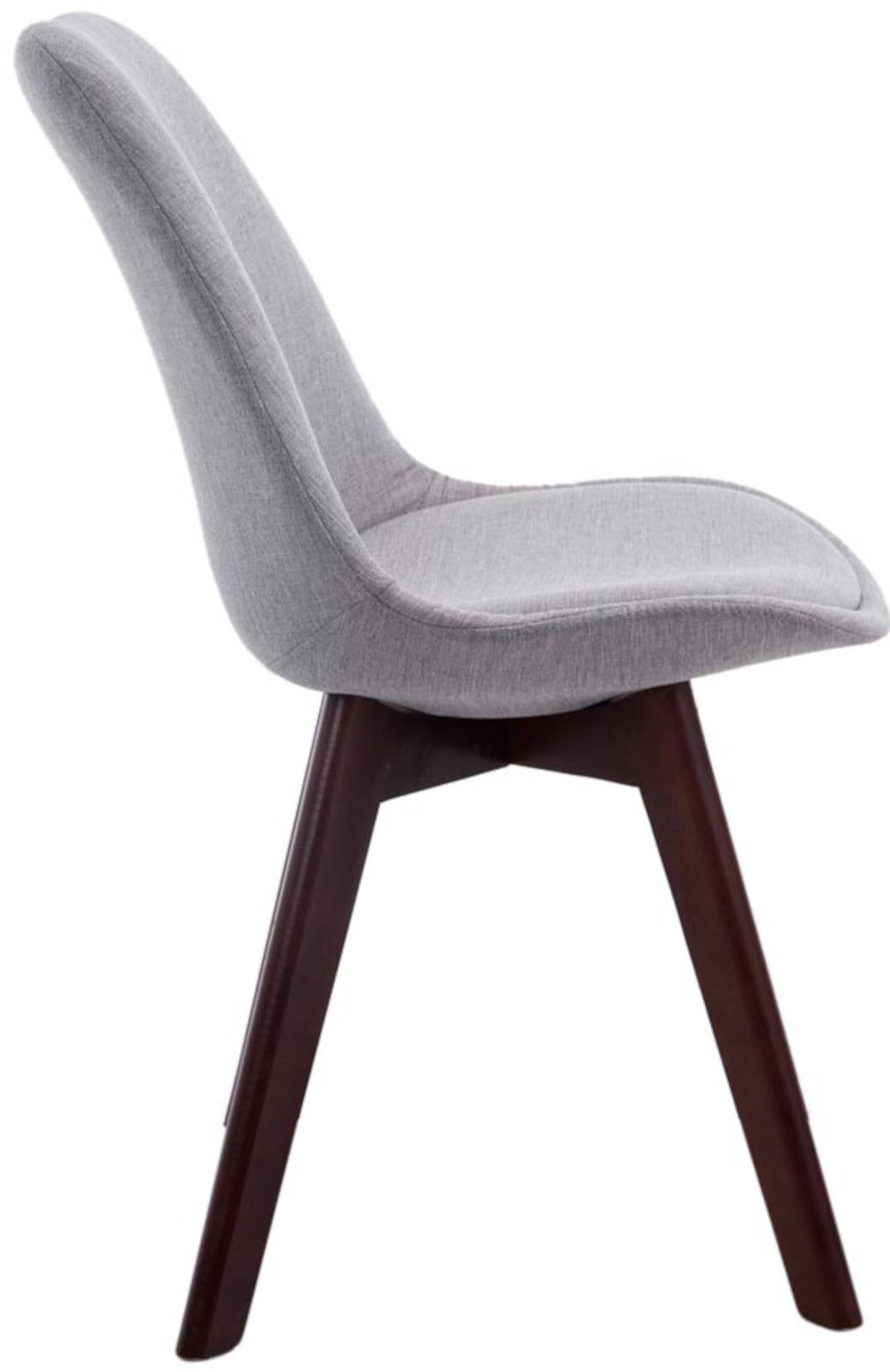 Set van 4 eetkamerstoelen Borneo V2 Stof grijs,walnoot grau