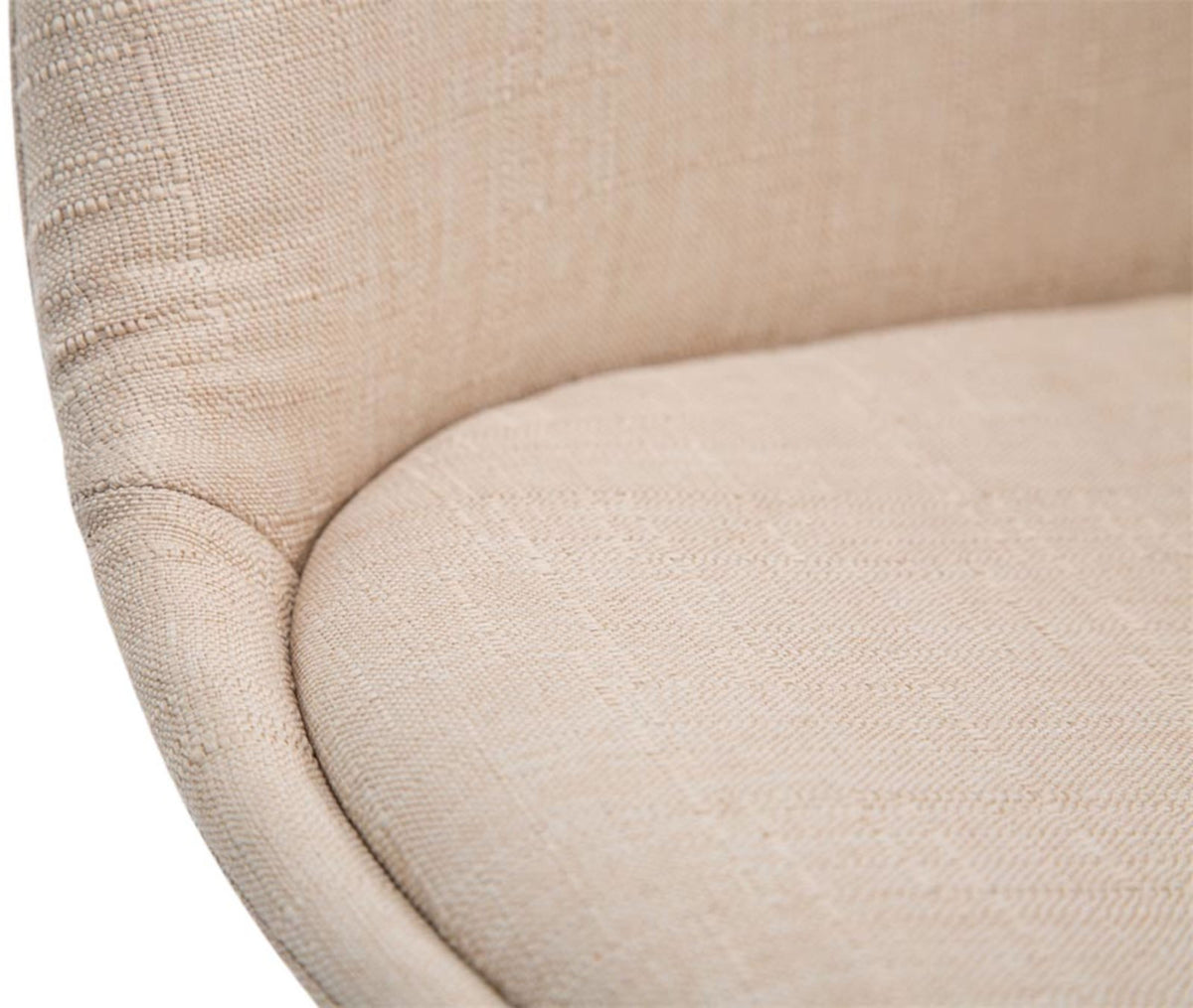 Set van 4 eetkamerstoelen Borneo V2 Stof creme,walnoot creme