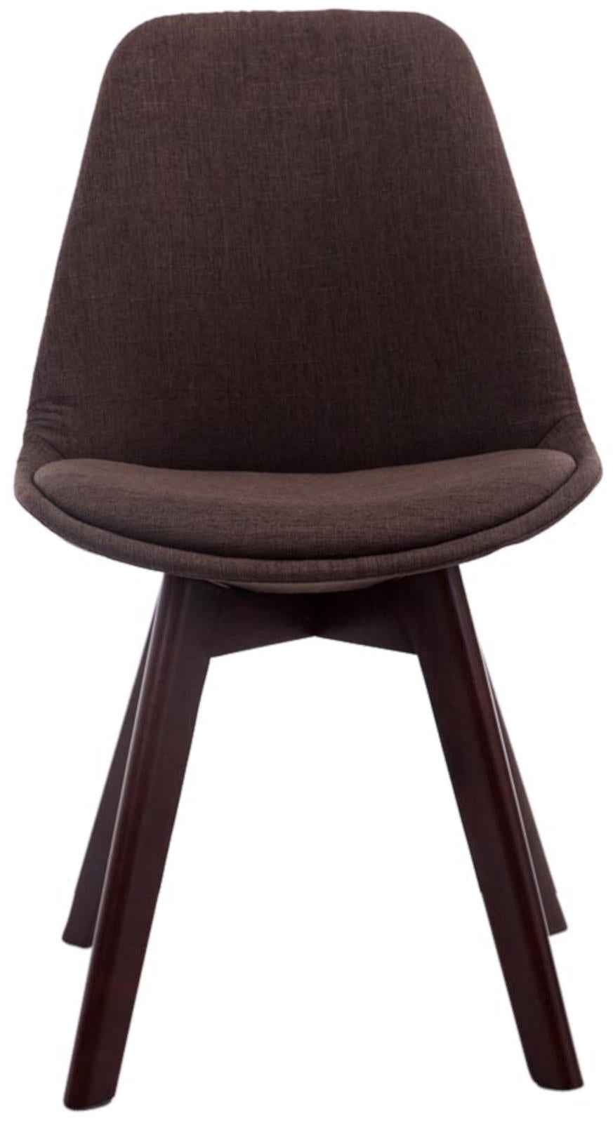Set van 4 eetkamerstoelen Borneo V2 Stof bruin,walnoot braun