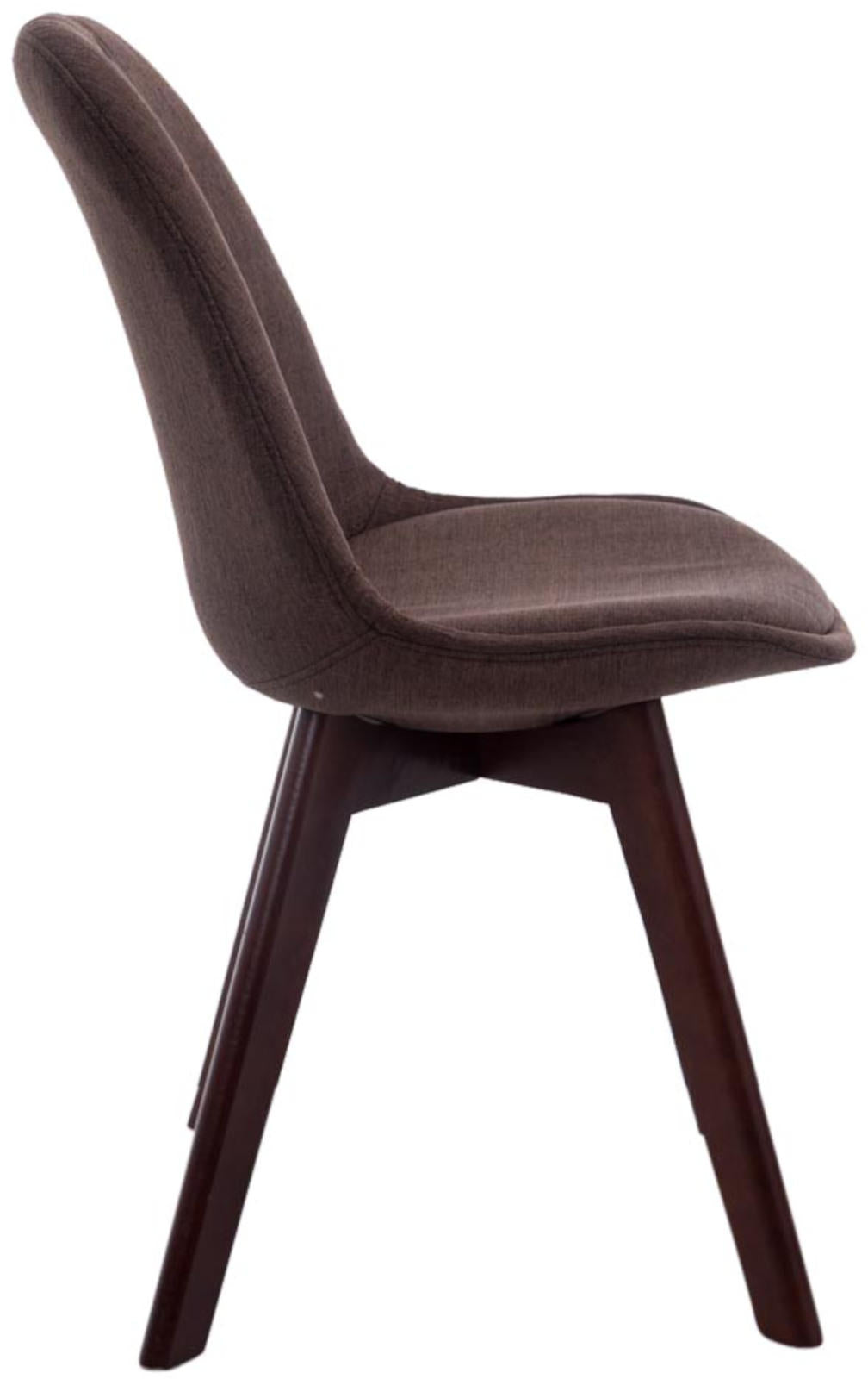 Set van 4 eetkamerstoelen Borneo V2 Stof bruin,walnoot braun