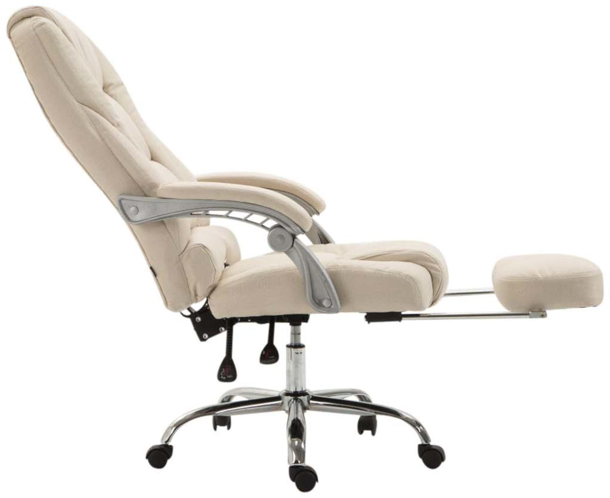 Bureaustoel Pacific Stof Met Voetsteun creme creme