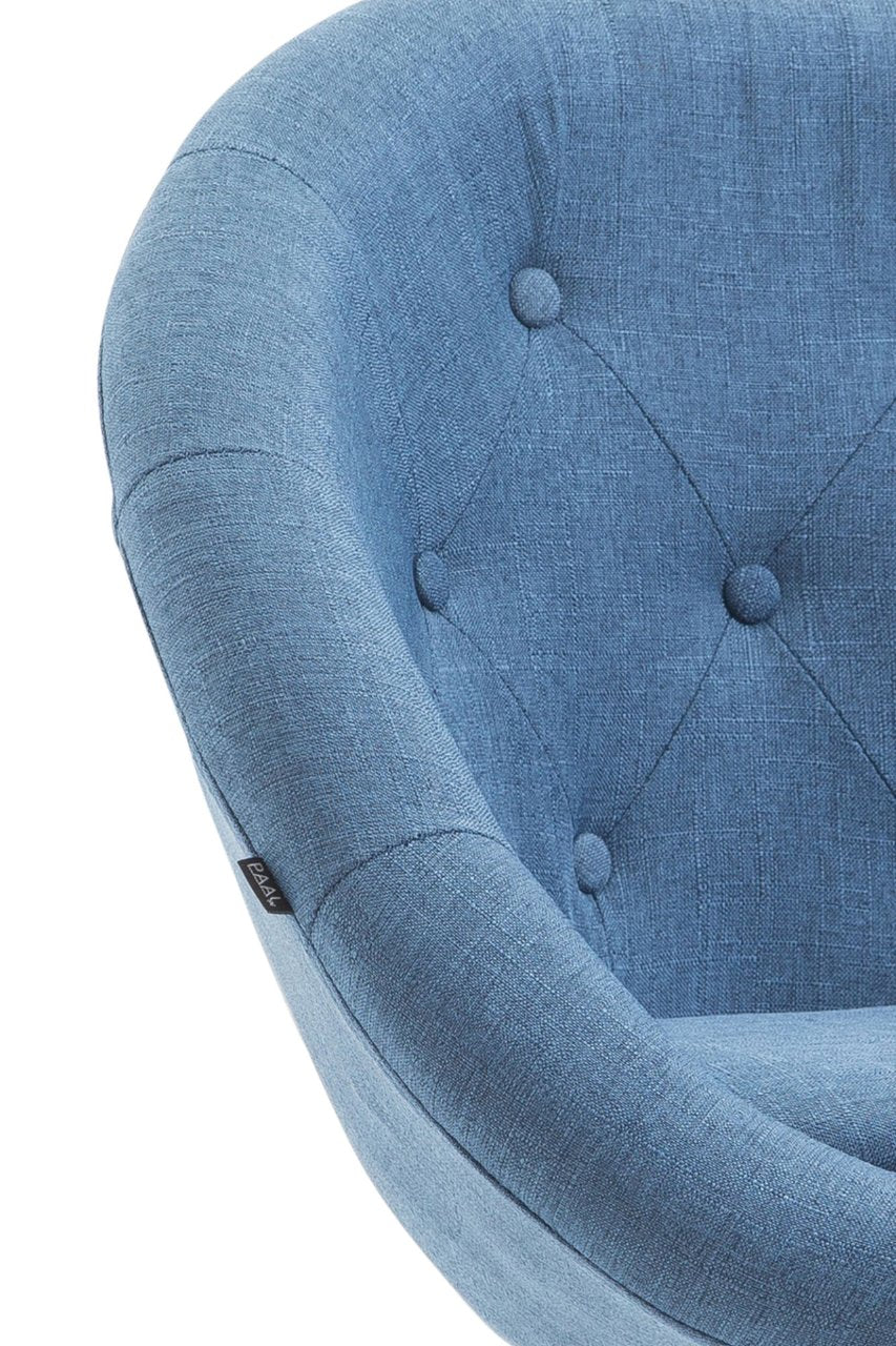Barkruk London V2 Stof blauw,chroom blau
