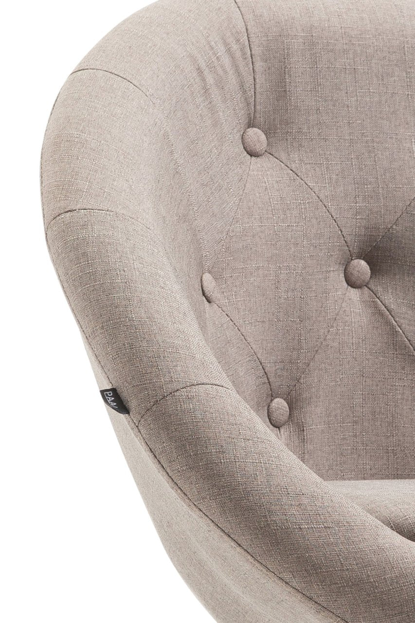 Barkruk London V2 Stof taupe,chroom taupe