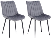 Set van 2 Stoelen Rahden Fluweel grijs grau