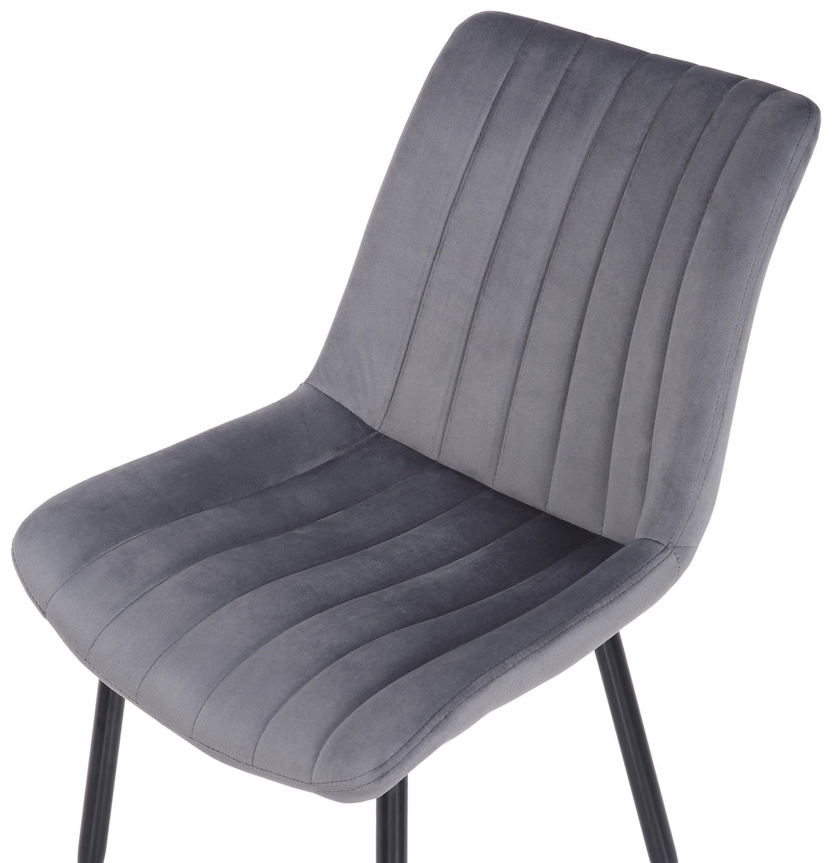 Set van 2 Stoelen Rahden Fluweel grijs grau