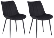 Set van 2 Stoelen Rahden Fluweel zwart schwarz