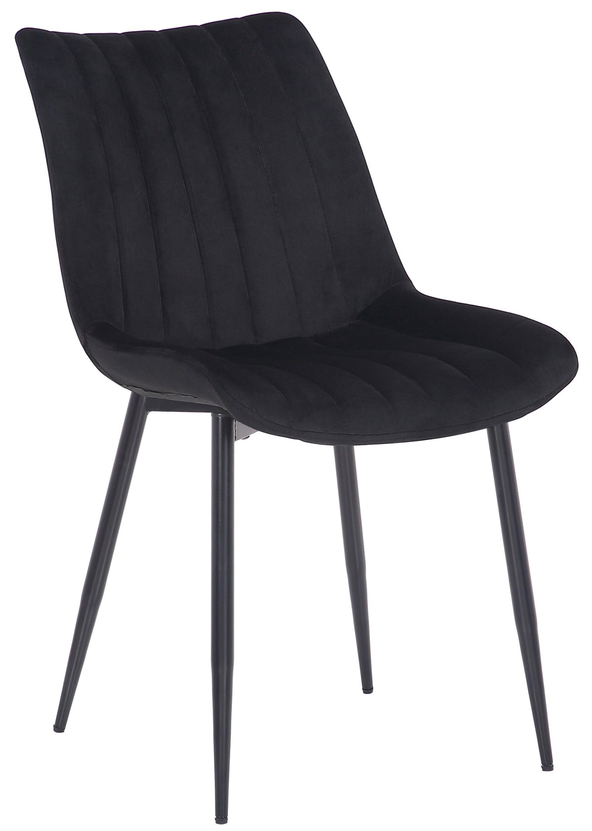 Set van 2 Stoelen Rahden Fluweel zwart schwarz
