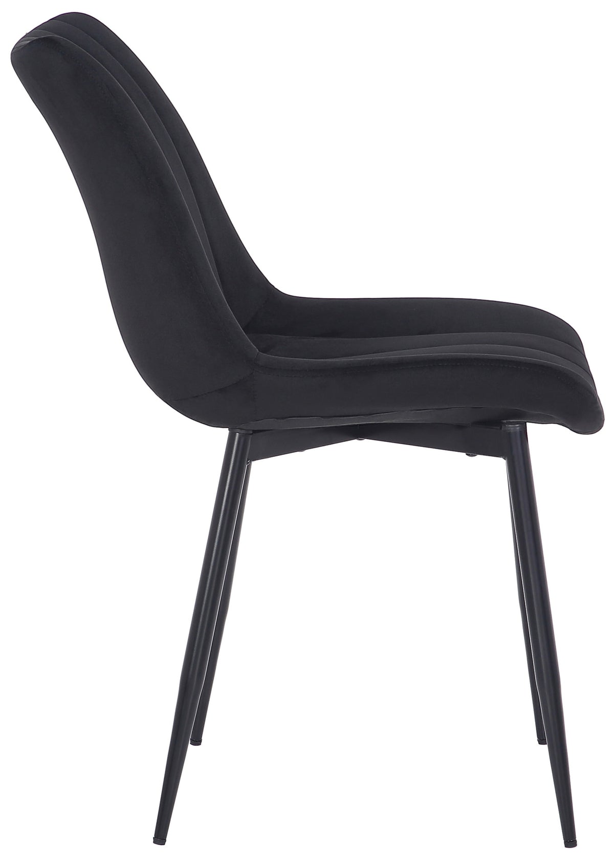 Set van 2 Stoelen Rahden Fluweel zwart schwarz
