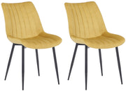 Set van 2 Stoelen Rahden Fluweel geel gelb