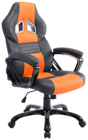 Bureaustoel XL Pedro zwart/oranje schwarz/orange