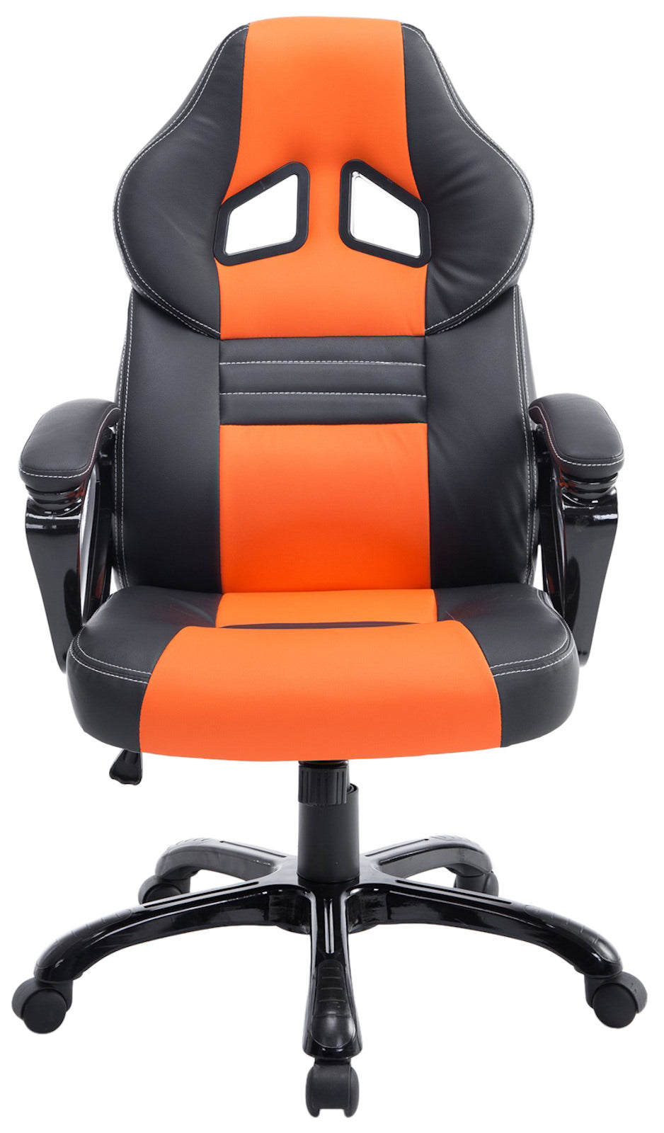Bureaustoel XL Pedro zwart/oranje schwarz/orange