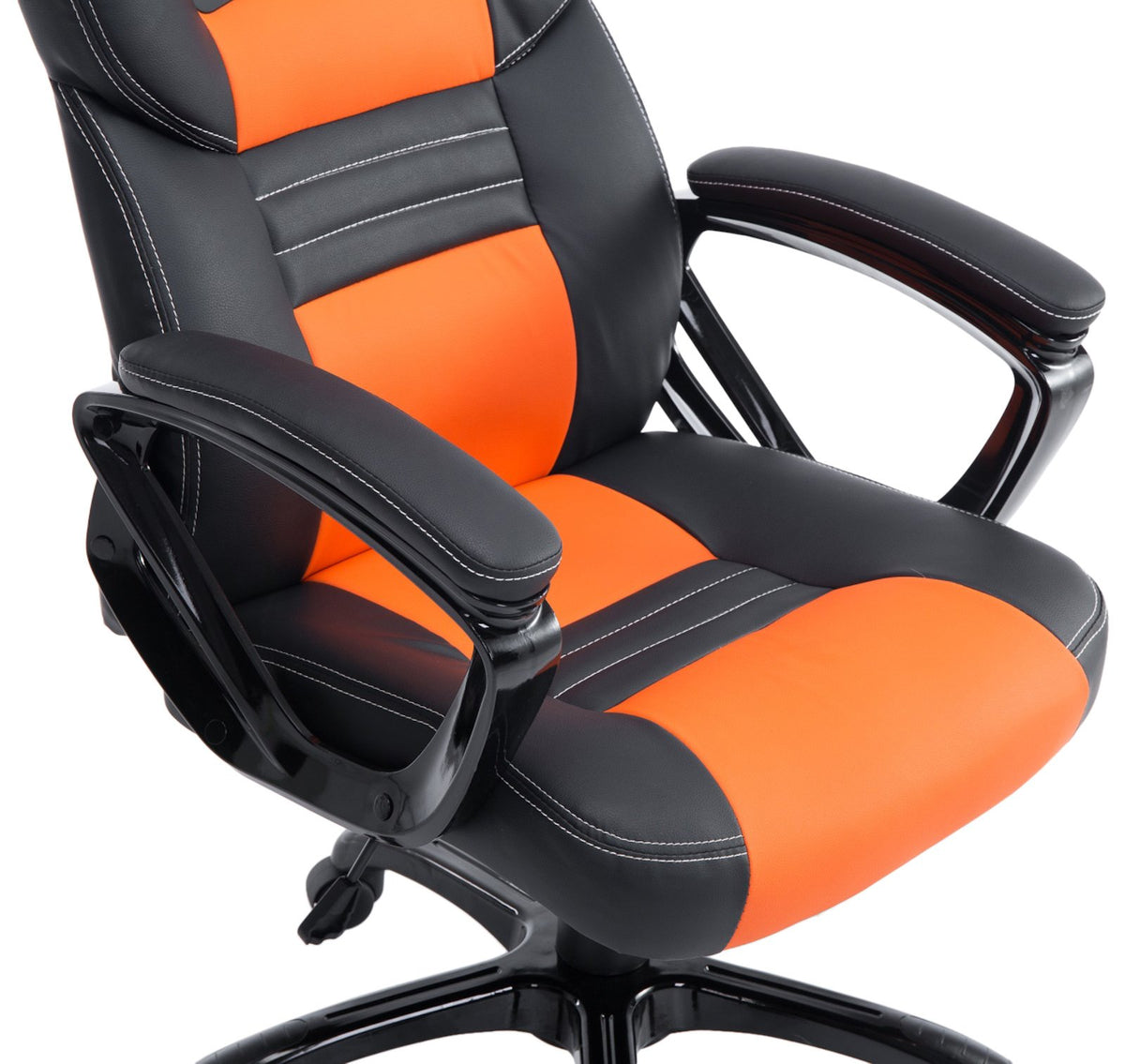 Bureaustoel XL Pedro zwart/oranje schwarz/orange