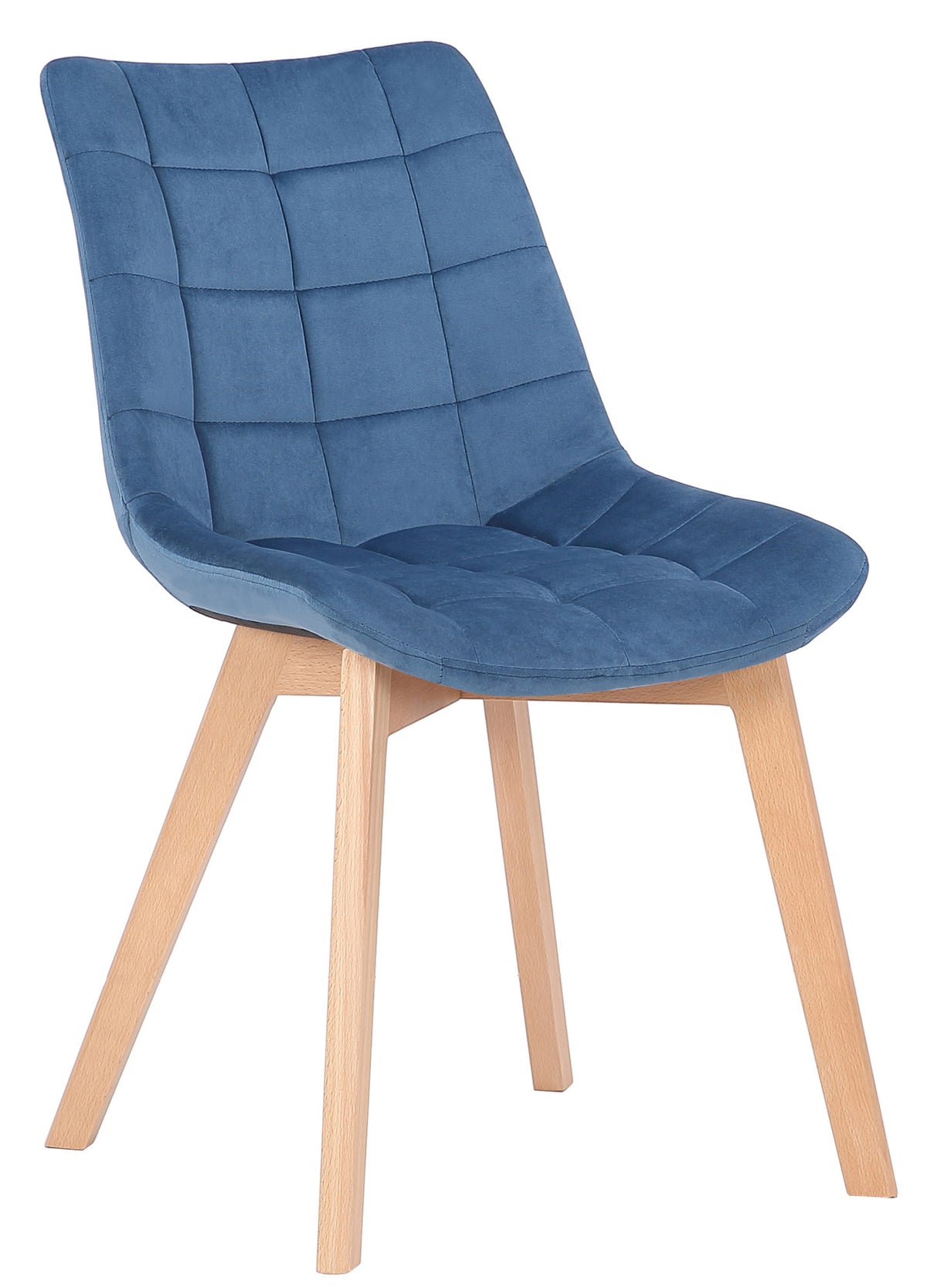 Set van 2 Eetkamerstoelen Passaic Fluweel blauw blau
