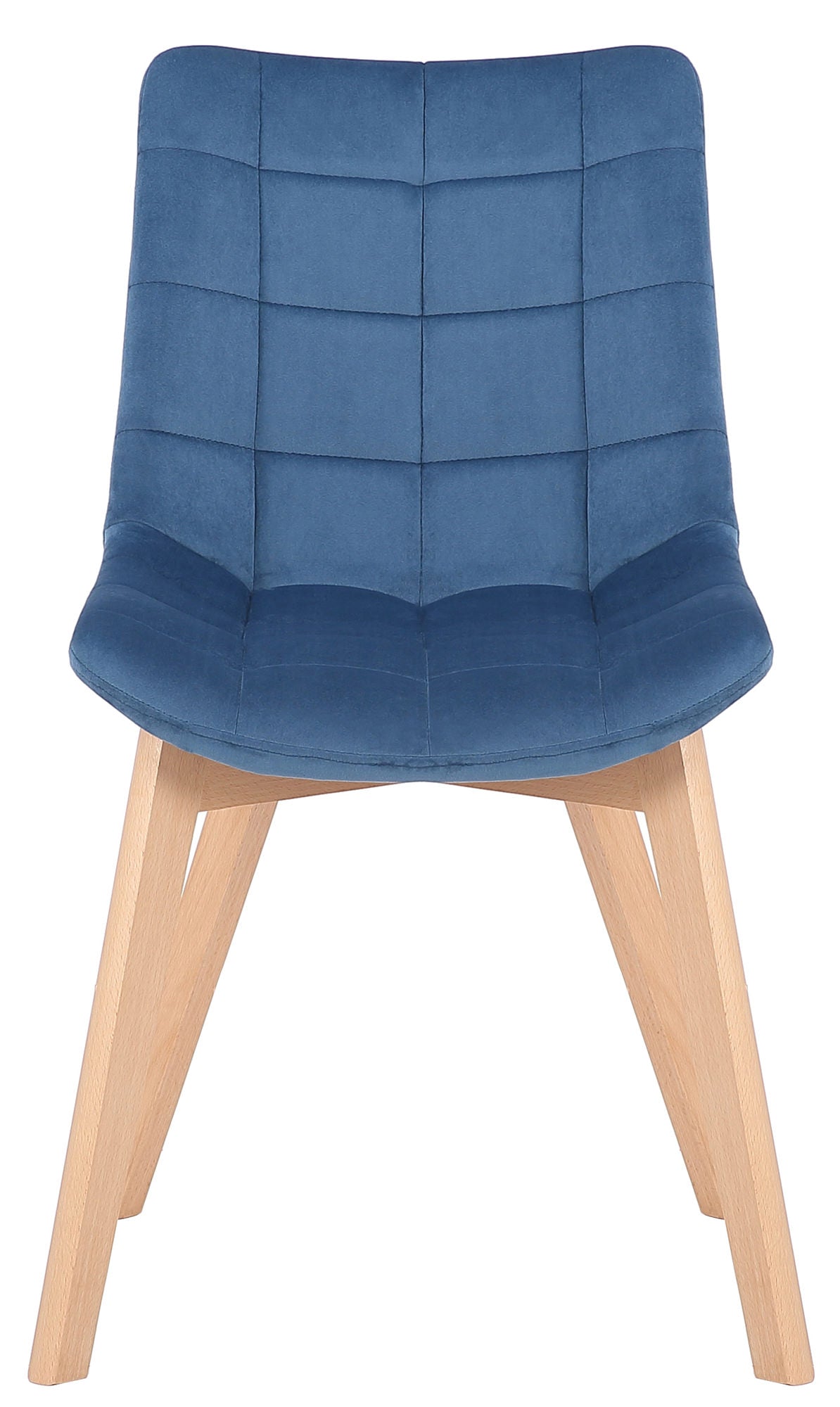 Set van 2 Eetkamerstoelen Passaic Fluweel blauw blau