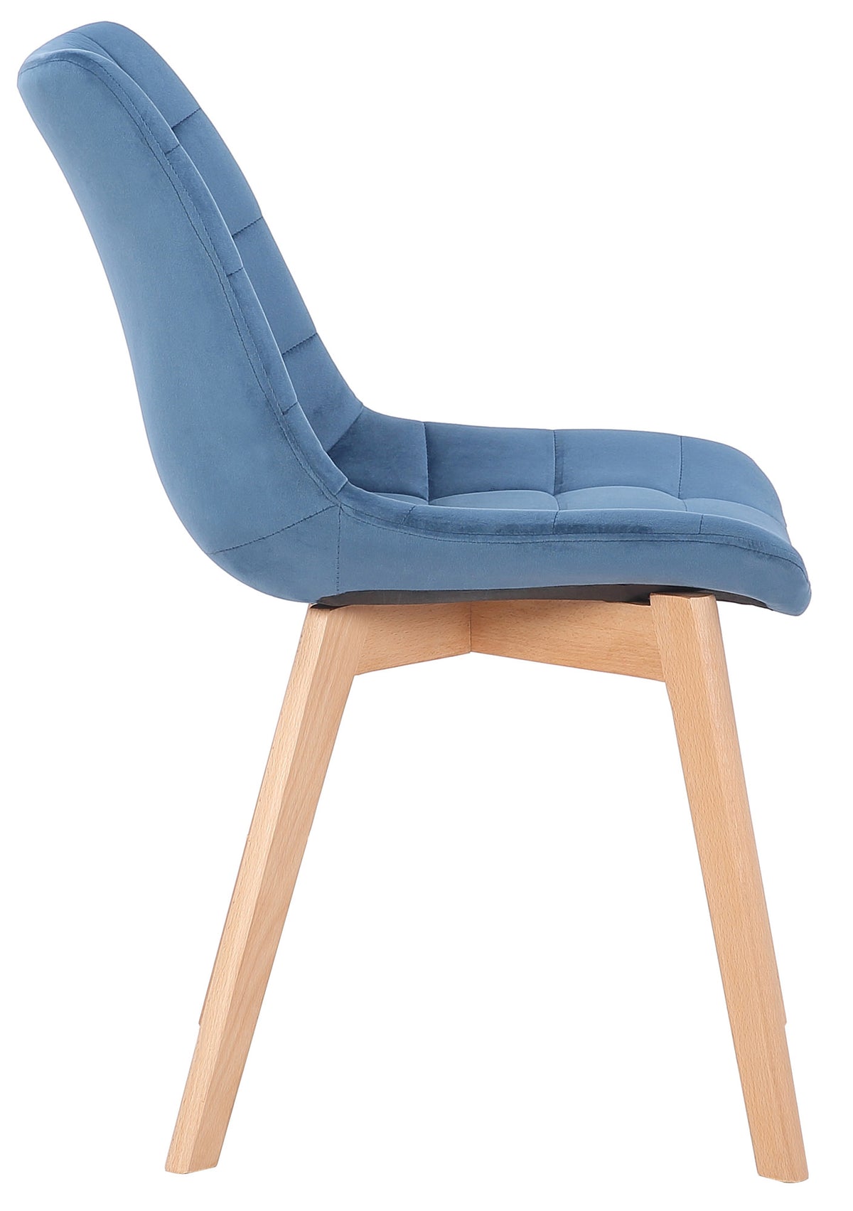 Set van 2 Eetkamerstoelen Passaic Fluweel blauw blau