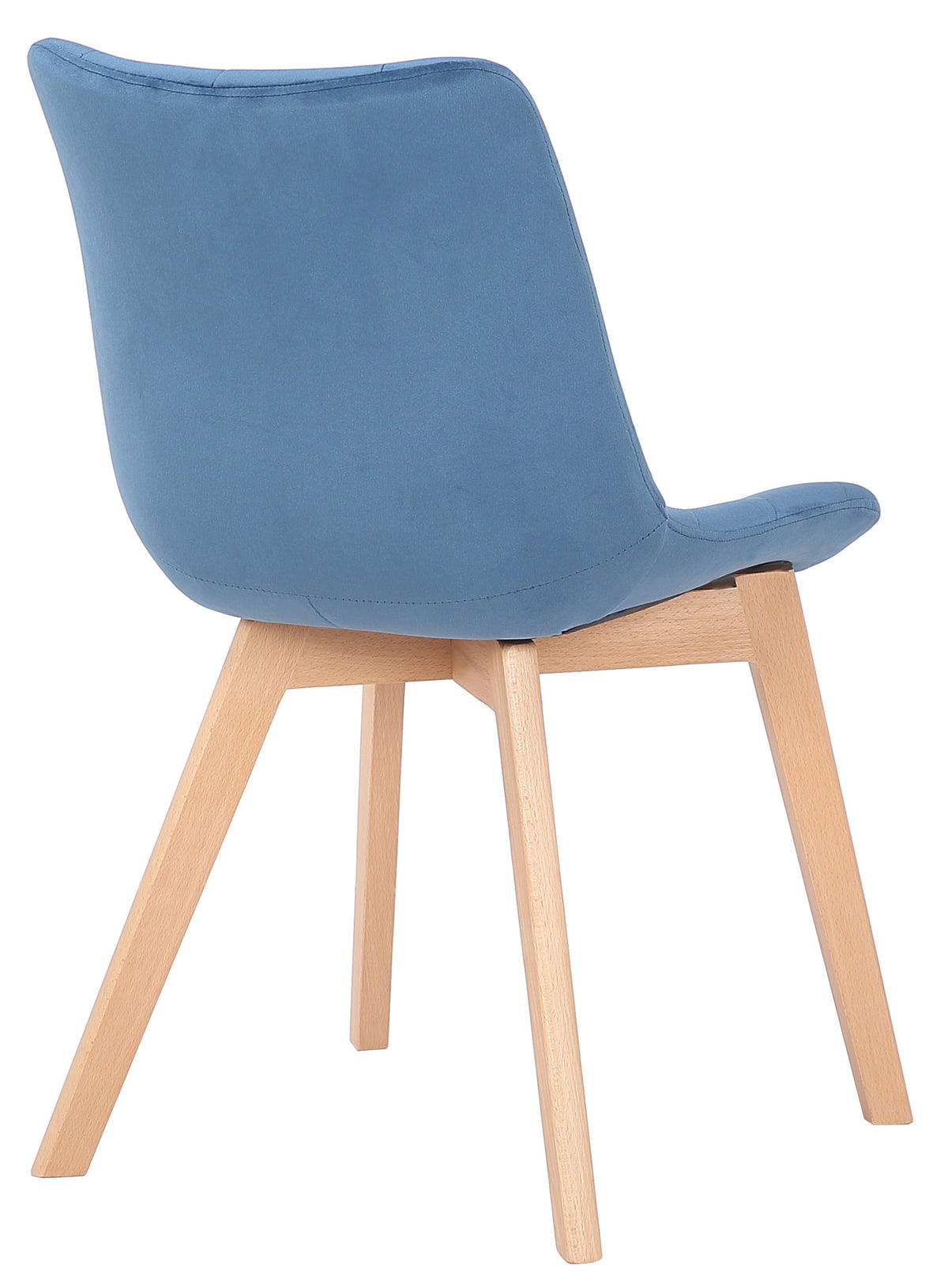 Set van 2 Eetkamerstoelen Passaic Fluweel blauw blau