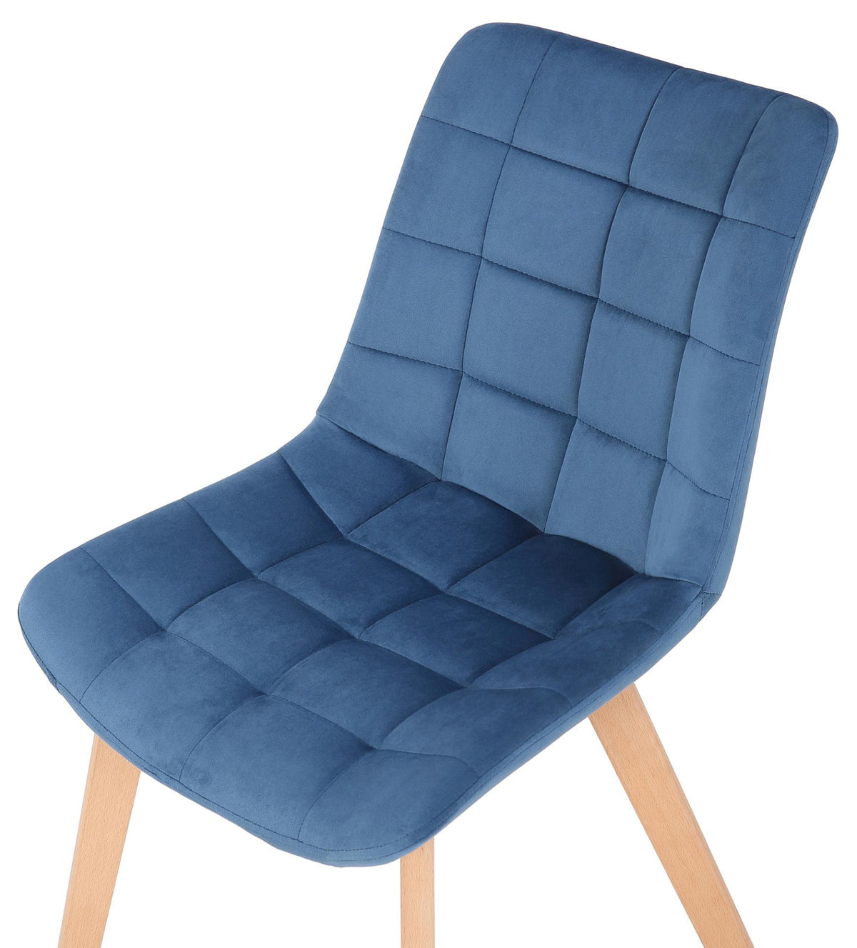 Set van 2 Eetkamerstoelen Passaic Fluweel blauw blau