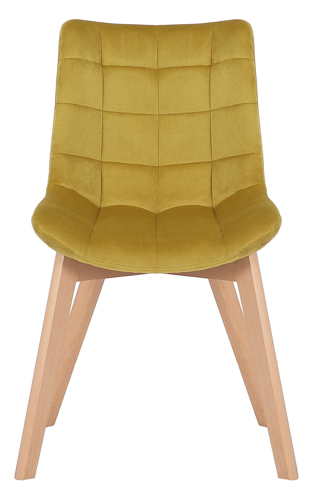 Set van 2 Eetkamerstoelen Passaic Fluweel geel gelb