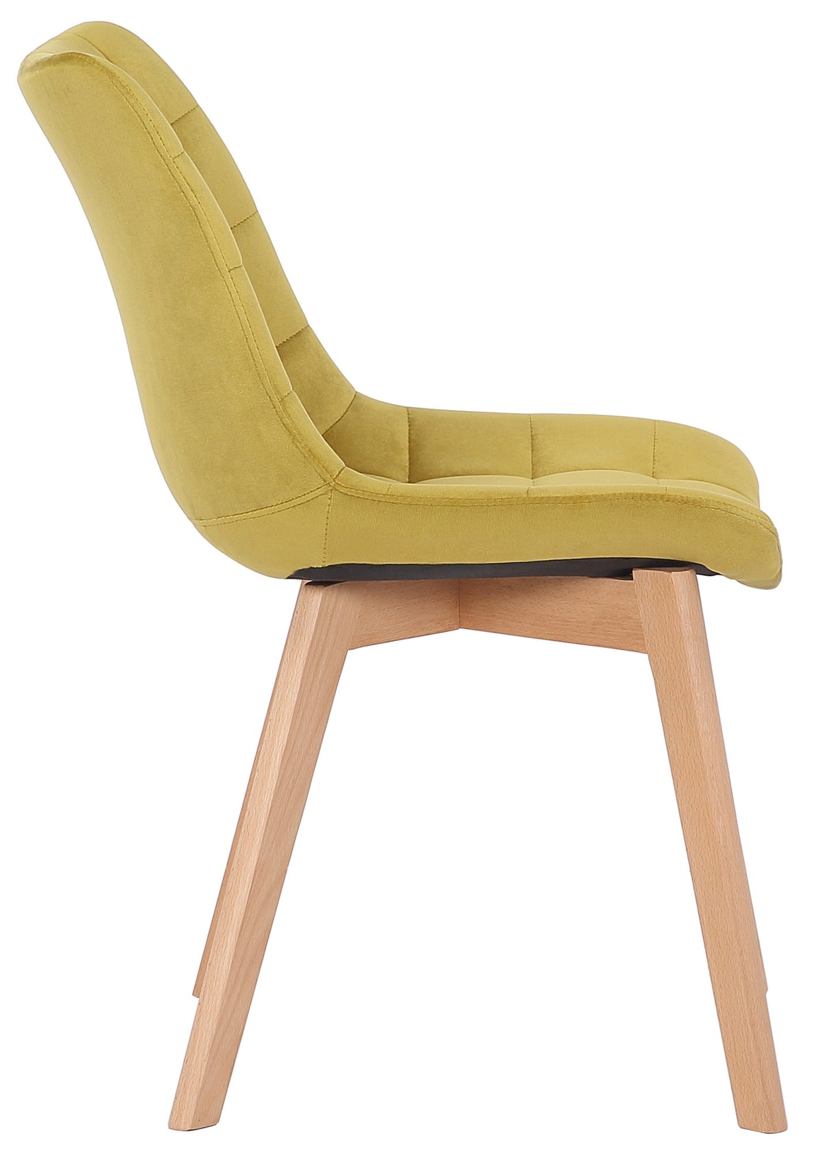 Set van 2 Eetkamerstoelen Passaic Fluweel geel gelb