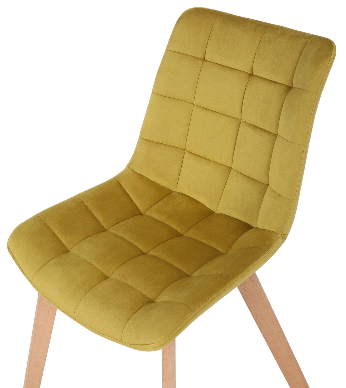 Set van 2 Eetkamerstoelen Passaic Fluweel geel gelb
