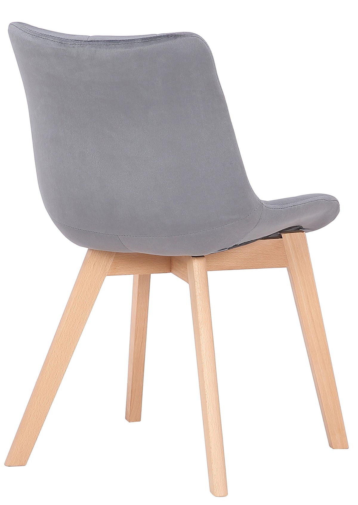 Set van 2 Eetkamerstoelen Passaic Fluweel grijs grau