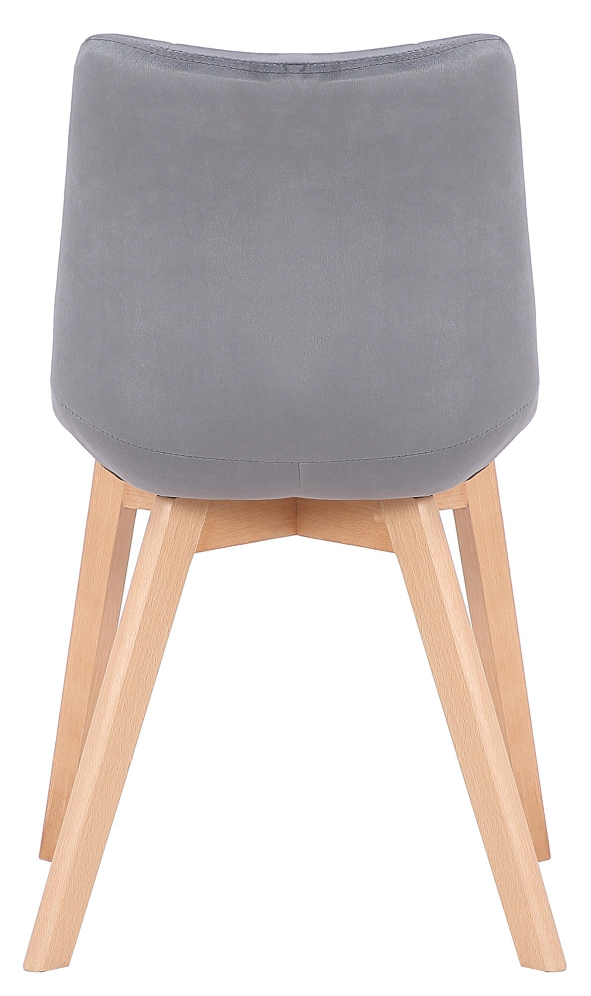 Set van 2 Eetkamerstoelen Passaic Fluweel grijs grau