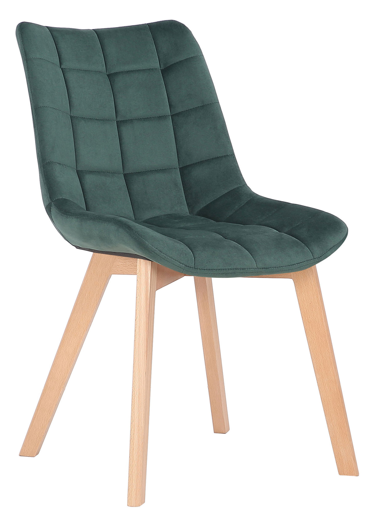 Set van 2 Eetkamerstoelen Passaic Fluweel groen grün