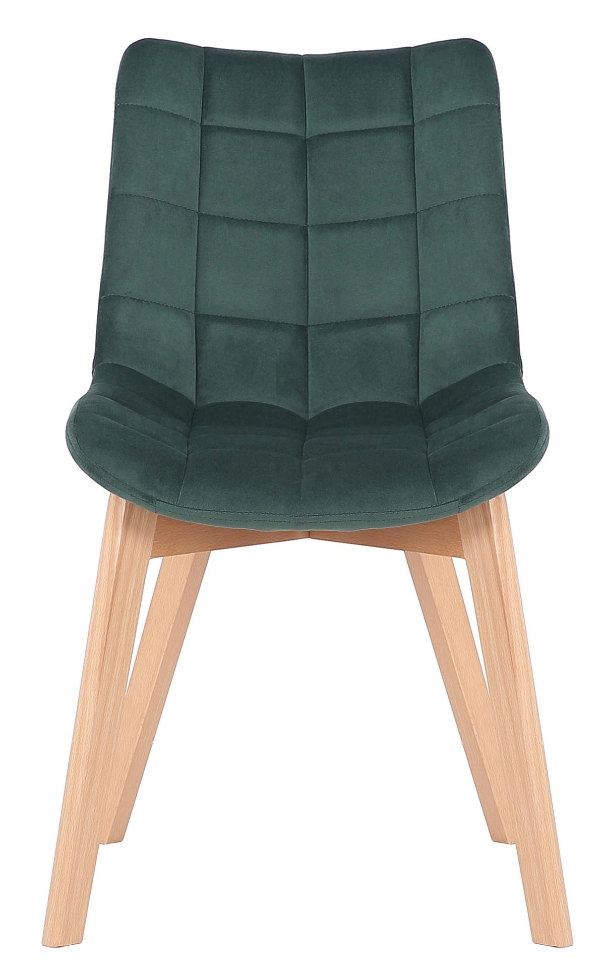 Set van 2 Eetkamerstoelen Passaic Fluweel groen grün