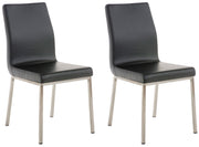 Set van 2 eetkamerstoelen Colmar - Kunstlkeer zwart schwarz