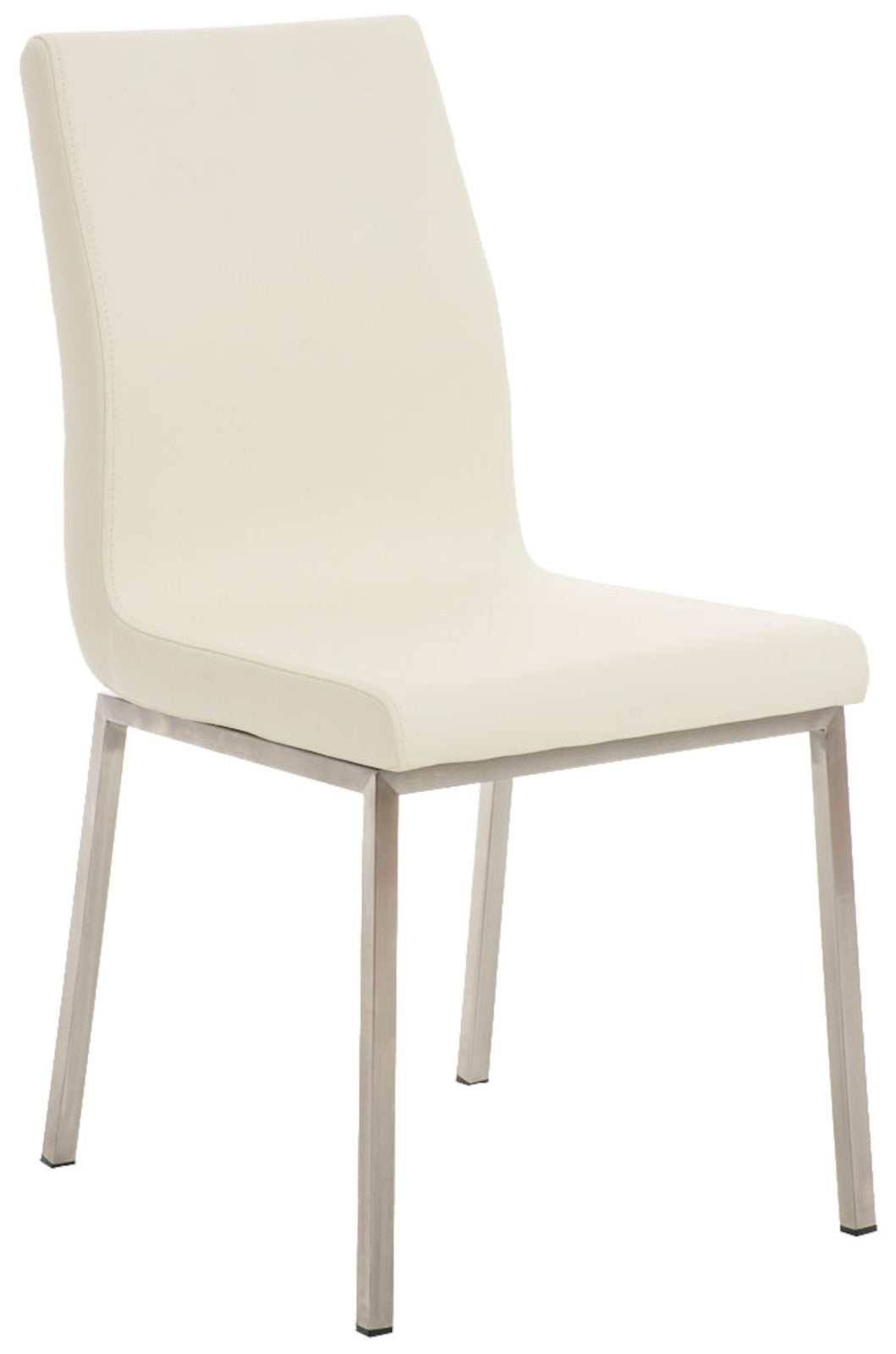 Set van 2 eetkamerstoelen Colmar - Kunstlkeer creme creme