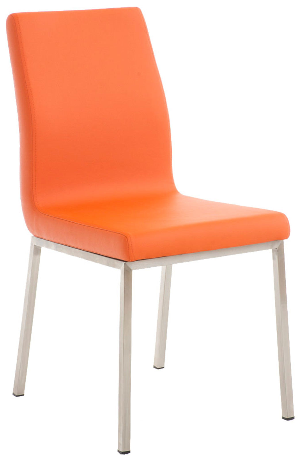 Set van 2 eetkamerstoelen Colmar - Kunstlkeer oranje orange