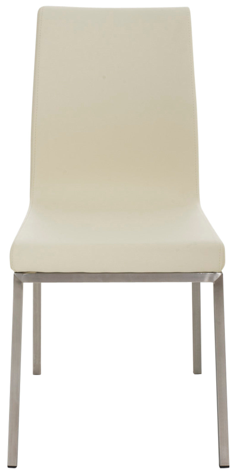 Set van 2 eetkamerstoelen Colmar - Kunstlkeer creme creme