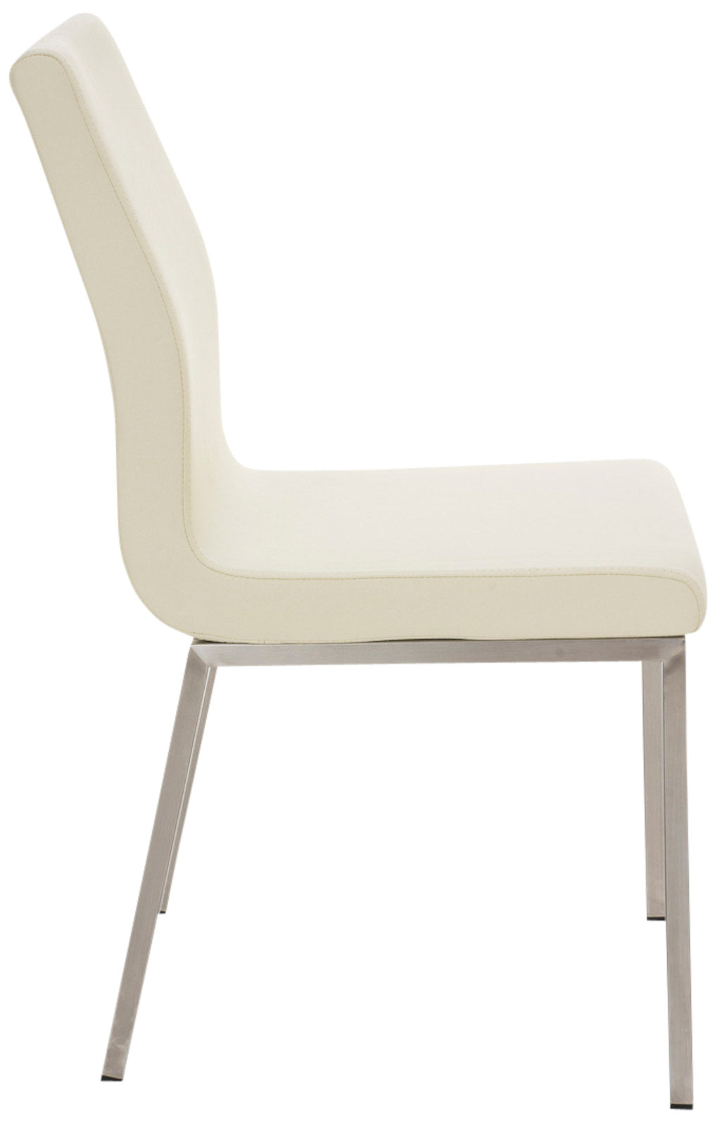 Set van 2 eetkamerstoelen Colmar - Kunstlkeer creme creme