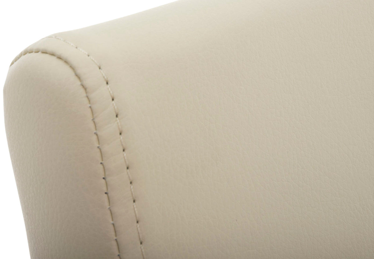 Set van 2 eetkamerstoelen Colmar - Kunstlkeer creme creme