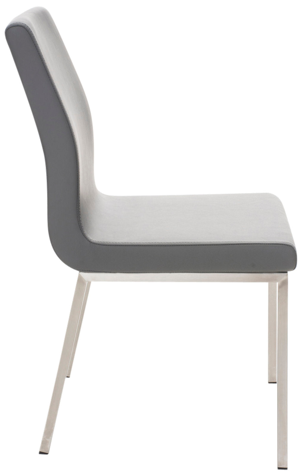 Set van 2 eetkamerstoelen Colmar - Kunstlkeer grijs grau