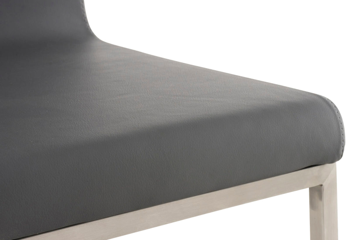 Set van 2 eetkamerstoelen Colmar - Kunstlkeer grijs grau