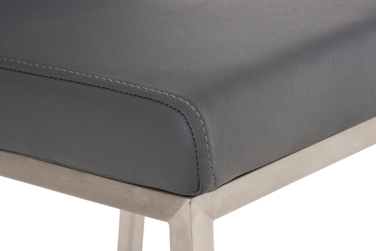 Set van 2 eetkamerstoelen Colmar - Kunstlkeer grijs grau