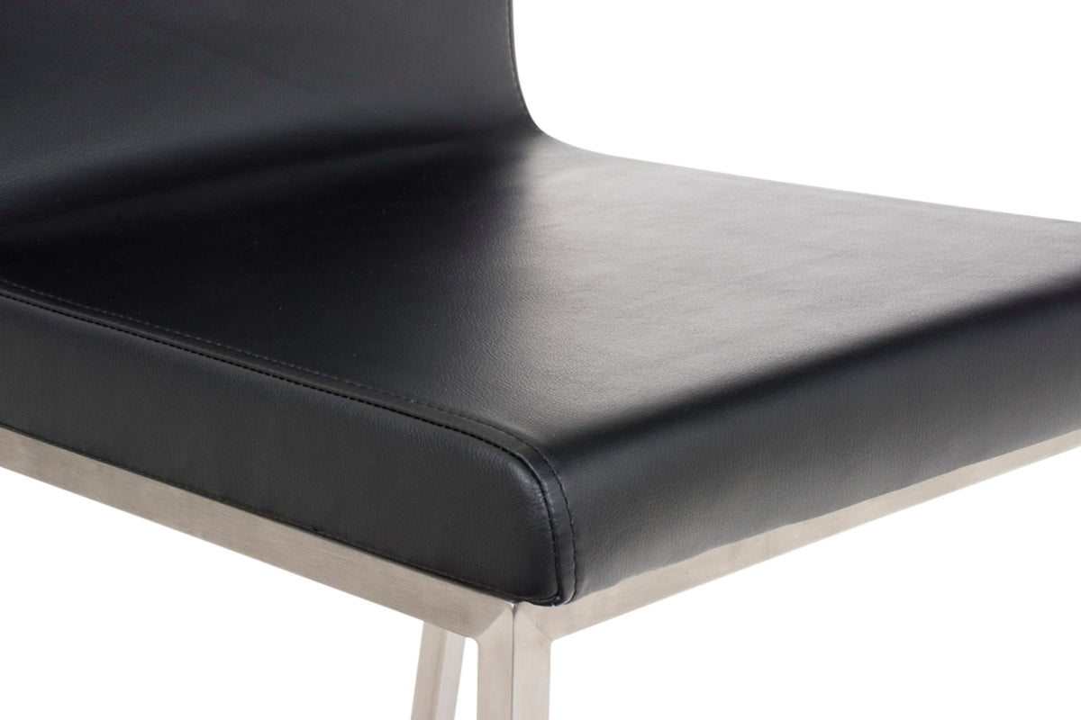 Set van 2 eetkamerstoelen Colmar - Kunstlkeer zwart schwarz