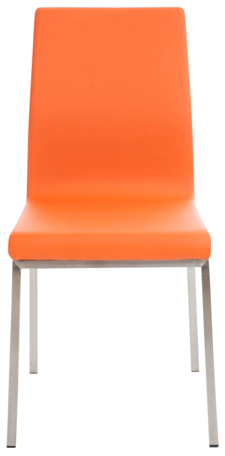 Set van 2 eetkamerstoelen Colmar - Kunstlkeer oranje orange