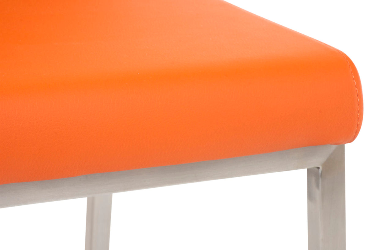 Set van 2 eetkamerstoelen Colmar - Kunstlkeer oranje orange